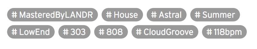 SoundCloud promotion tags